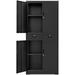 TJUNBOLIFE Metal Cabinet 72 Locking Cabinet with Adjustable Shelves 18 D x 36 W x 72 H Large Garage Cabinets for Garage Home Office Warehouse- Black