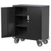 LeCeleBee 35.4 Tall Metal Storage Cabinet with Wheels Lockable Rolling Storage Cabinet for Garage Office Home Steel Tool Chest Cabinet with 2 Shelves Blackâ€¦â€¦