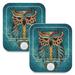 ALAZA Owl Print Boho Ethnic Cute Night Lights Plug into Wall -2 Pack Motion Sensor & Dusk to Dawn Sensor Adjustable Brightness & Warm White