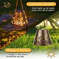 MIARHB Wrought Iron Solar Lamp Butterfly Projection Lamp Garden Outdoor Decoration Hanging Lamp Decoration Lamp F (Auâ€”Multicolor 7.87x7.48x7.48in)