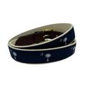 Navy on Beige - South Carolina Crescent Moon Palmetto State Flag Belt-28