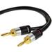 â„¢ 16AWG Ultra Series Speaker Cable with Dual Gold Plated Banana Tips (25 Feet) - CL2 Rated - High Strand