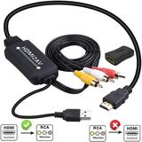 HDMI to RCA Converter HDMI to RCA Cable 1080P HDMI to AV Adapter Cable Supports NTSC for TV Stick Roku Chromecast