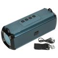 Portable Bluetooth Speaker RGB Lights Wireless Speaker with Deep Bass for Outdoor Travel PartiesLight Blue