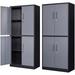 GEROBOOM 2 Drawer Lateral File Cabinet Metal Cabinet with Drawers Locking File Cabinet with Shelves Metal Cabinets for Letter/Legal/F4/A4 Size Files (Two Drawer Black)