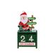 Calendar Perpetual Christmas Desktop Wood Santa Calender Countdown Zero Day Never Ending Blocks Decor