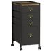 Homhougoâ€”4 Drawer File Cabinet Mobile Filing Cabinet Rolling Printer Stand Fits A4 or Letter Size Fabric Vertical File Cabinet Under Desk Storage Cabinet for Home Office Black