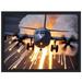 Nawypu Airplane Decor AC-130 Air Gunship Aviation Decor Airplane Wall Art Airplane Poster Plane Decor Military Wall Art Fighter Jet Poster Framed Air Force Decor for Boys Room Living Room Decor