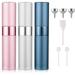 8ML Perfume Atomiser 3PCS Mini Refillable Travel Perfume Atomizer Portable Travel Perfume Atomiser Refillable for Travel Holiday Outdoor Activities and Night Out Perfume Dispenser (Pink Silver Blue)