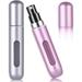 2 Pack 8 ml Perfume Atomisers Travel Size Mini Portable Perfume Fragrance Empty Spray Bottle Bottom Refill Scent Pump Case for Traveling and Outgoing Pink & Silver