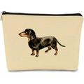 Hyang Funny Dachshund Weiner Dog Makeup Bag Funny Pet Sausage Dog Puppy Cosmetic Bag Best Gift Idea for Dog Lovers Teen Girls Women Birthday Christmas Gifts for Moms Teen Girls Daughter Sister