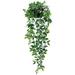 TETOU 1pcs Artificial Hanging Plants Small Outdoor Fake Potted Plants for Indoor Wall Decor (with basket)