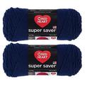 Bulk Buy: Red Heart .. Super Saver (2-Pack) (Soft .. Navy 7 oz Each .. Skein)