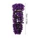 Pengzhipp Faux Flowers Vivids Artificial Hanging Orchid Bunch Hanging Artificial Violet Flower Wall Wisteria Basket Hanging Garland UV Resistant Home Decor