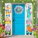 Aufmer 15 Inch Spring Easter Wreath Truck Flower Wreath for Front Door Colorful Wildflowers Berries Artificial Wreath for Indoors Spring Wreath Home Wall Window Garden Farmhouse Decorations