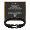 Quinlirra Easter Decor Home Decor Clearance New Stainless Steel Leather Bracelet Magnetic Black Stainless Steel Bracelet For Men Room Decor