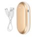 Innovative Multifunction Mini High Capacity Fast Charge Anti Explosion Mobile Power USB Charging Hand Warmer(Champagne )