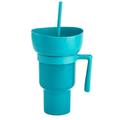 Quinlirra Easter Clearance Small Snack Drink Cup With Handle Straw Cup With Handle 2-in-1 Snack Drink Cup With Handle 33ounce Suitable For Cinemas/stadiums/outdoor Yard Swimming Poo