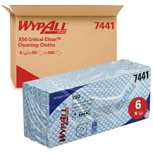 WYPALL Hydroknit Reinigungstuch Blau 23,1 x 27,9 x 22 cm 7441 50 Blatt Image