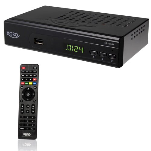 XORO HRS 8659 Digitaler DVB-S2 HDTV Satelliten-Receiver HDMI & SCART Anschluss Unterstützt Unicable Digitaler Audioausgang USB 2.0 Media Player black Image