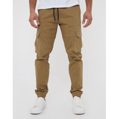 Dark Stone Jogger Style Cargo Trousers