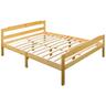 Lit 2 places 140x190 cm en Bois Naturel avec sommier inclus - david