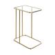 Table D'appoint Design verre Trempé 65cm Or - Paris Prix