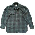 Levi's Shirts | Levi's Classic Men's Worker Shirt Size Medium Relaxed Green Black Plaid Flannel | Color: Black/Green | Size: M
