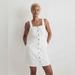 Madewell Dresses | Madewell Womens Denim Mini Dress 16 White Square Neck Sleeveless Button Up Nwt | Color: White | Size: 16