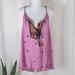 Anthropologie Tops | Anthropologie Vanessa Virginia Loose Fit Embroidered Beaded Tank Top Szm | Color: Black/Pink | Size: M