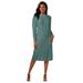 Plus Size Women's Cable Sweater Dress by Jessica London in New Sage (Size 26/28)