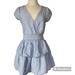 American Eagle Outfitters Dresses | American Eagle Garden Party Wrap Blue Stripe Dress Size S | Color: Blue/White | Size: S