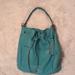 Coach Bags | Coach Avery Aqua Leather Hobo Drawstring Bag Handbag Purse F27003 Euc | Color: Blue | Size: Os