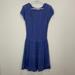 Athleta Dresses | Athleta Downtown Knit Sweater Dress Shirt Sleeve Cashmere Cotton | Color: Blue | Size: L