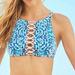 Lilly Pulitzer Swim | New Lilly Pulitzer Adderley Halter Lattice Swim Top Blue White Women's Size 6 | Color: Blue/White | Size: 6