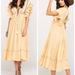 Free People Dresses | Free People Bali Will Wait For You Midi Dress, Xs | Color: White/Yellow | Size: Xs