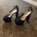 Jessica Simpson Shoes | Jessica Simpson Size 10 Dani Navy Blue Sapphire Heels | Color: Blue/Brown | Size: 10