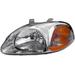 1996-1998 Honda Civic Front Left Headlight Assembly - Eagle Eyes