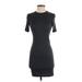 American Apparel Casual Dress - Shift: Black Solid Dresses - Women's Size Small