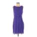 J.Crew Factory Store Casual Dress - Party: Purple Solid Dresses - Women's Size 2