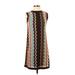 Missoni For Target Casual Dress - Mini Crew Neck Sleeveless: Brown Color Block Dresses - Women's Size Small