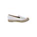 Chase & Chloe Flats: Slip-on Platform Casual White Solid Shoes - Women's Size 8 1/2 - Almond Toe