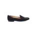 Naturalizer Flats: Smoking Flat Chunky Heel Work Black Print Shoes - Women's Size 7 - Almond Toe