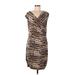 Vince Camuto Casual Dress - Sheath: Brown Tortoise Dresses - Women's Size Large