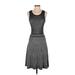 41Hawthorn Casual Dress - A-Line Scoop Neck Sleeveless: Gray Print Dresses - Women's Size X-Small