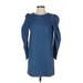 Trafaluc by Zara Casual Dress: Blue Dresses - Women's Size X-Small