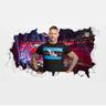 WWE CM Punk Broken Wall Sticker - 90cm width x 50cm height