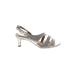 Naturalizer Heels: Silver Shoes - Women's Size 8 - Open Toe