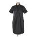 Gap Casual Dress - Shift High Neck Short sleeves: Black Print Dresses - Women's Size X-Small