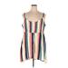 Torrid Casual Dress - Mini Plunge Sleeveless: Ivory Print Dresses - Women's Size 3X Plus